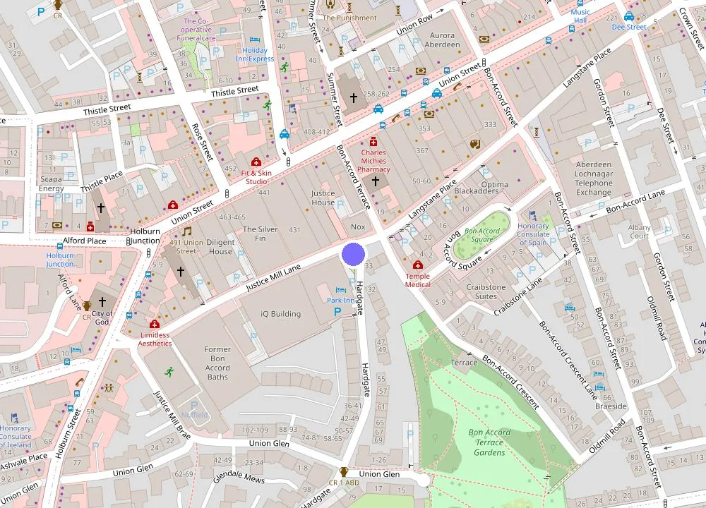 Map: Park Inn by Radisson Aberdeen
