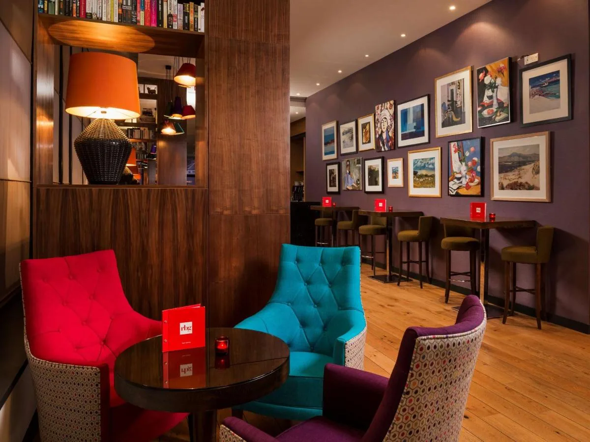 A colourful bar and seating area at Park Inn by Radisson Aberdeen
